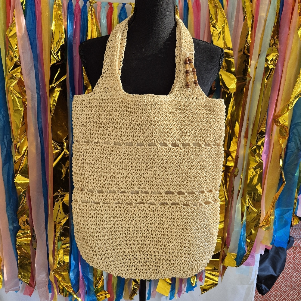 NWOT Boho Straw Purse.